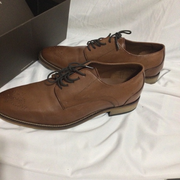 Mens leather shoes Florsheim Tan Oxford Shoes 8.5 excellent condition